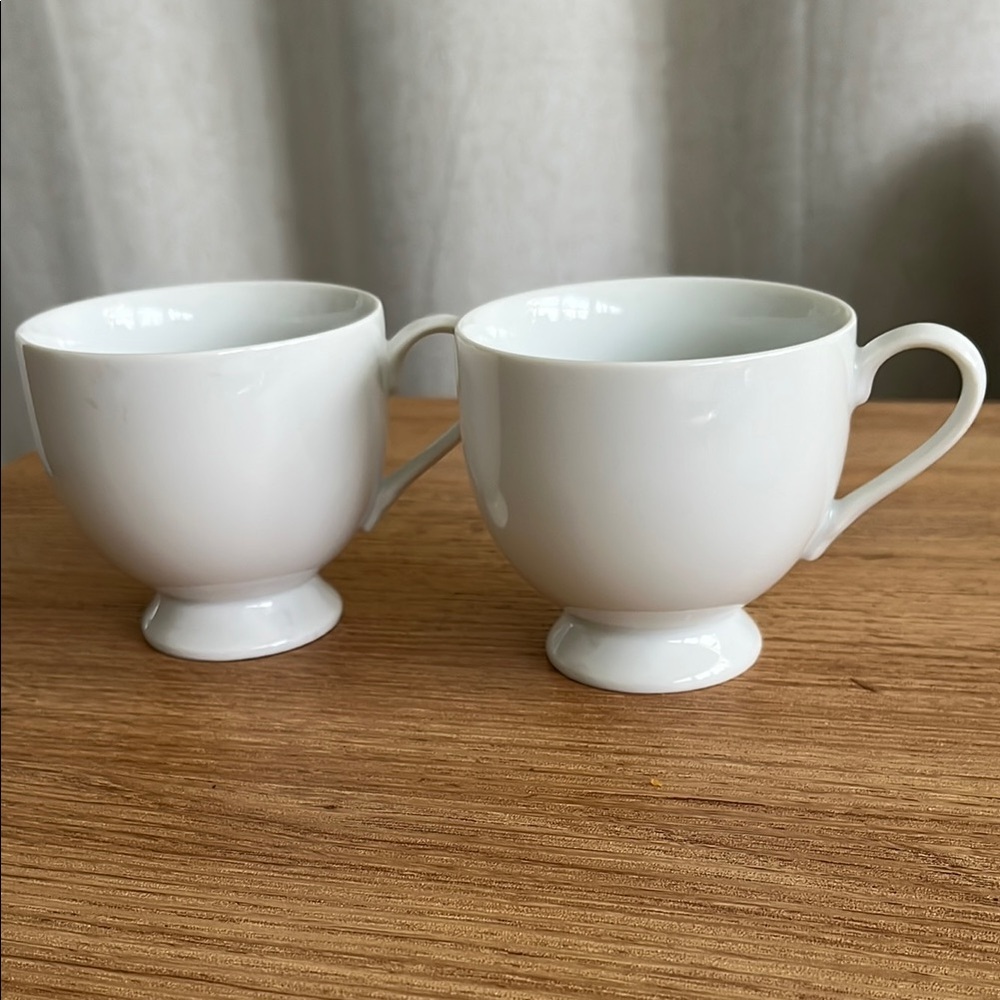 2 MIKASA 'Classic Flair' White FINE China JAPAN CUP